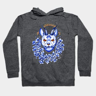 calygreyhound in blue, cat with antlers Hoodie